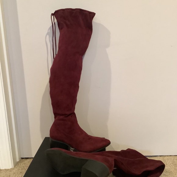 Over the Knee Suede fabric Boots - Picture 2 of 2